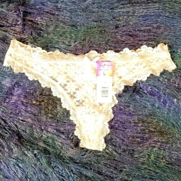 Hers by Herman Seductive Lace Thong Set Sz L - Picture 4 of 8